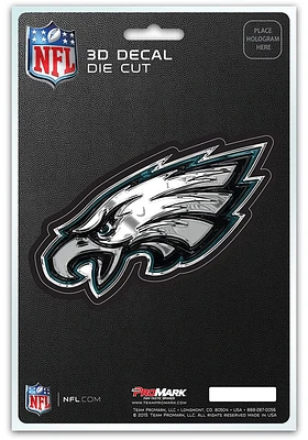 Sports Licensing Solutions Philadelphia Eagles 5x7 inch 3D Auto Decal - Silver