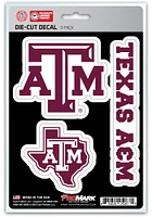 Sports Licensing Solutions Texas A&M Aggies 5x7 inch 3 Pack Die Cut Auto Decal - Maroon