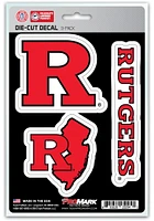 Sports Licensing Solutions Rutgers Scarlet Knights 5x7.5 3-Pack Die-Cut Auto Decal - Red