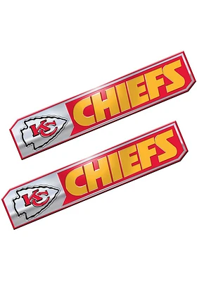 Sports Licensing Solutions Kansas City Chiefs 1.75x8.25 inch 2 Pack Truck Edition Car Emblem - Red