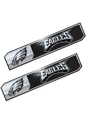 Sports Licensing Solutions Philadelphia Eagles 1.75x8.25 inch 2 Pack Truck Edition Car Emblem - Bl..