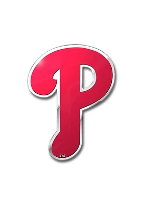 Sports Licensing Solutions Philadelphia Phillies Red Letter Shaped Car Emblem - Red