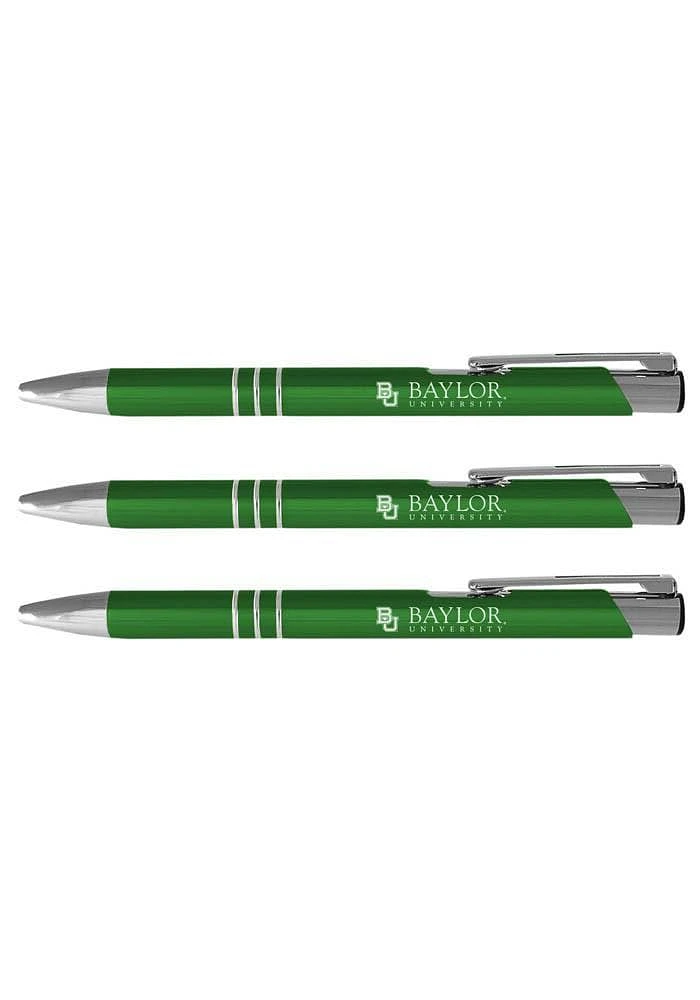 Baylor Bears 3 Pack Ball Point Pen Set - Green