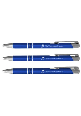 Kansas Jayhawks 3 Pack Ball Point Pen Set - Grey