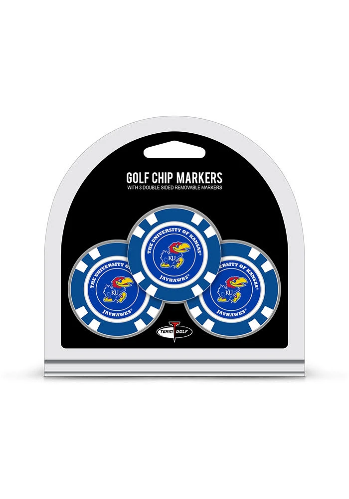 Kansas Jayhawks 3pk Poker Chip Golf Ball Marker