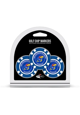 Kansas Jayhawks 3pk Poker Chip Golf Ball Marker
