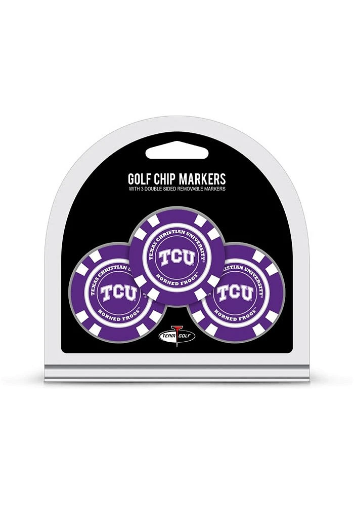 TCU Horned Frogs 3pk Poker Chip Golf Ball Marker