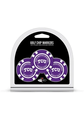 TCU Horned Frogs 3pk Poker Chip Golf Ball Marker