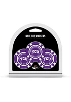 TCU Horned Frogs 3pk Poker Chip Golf Ball Marker