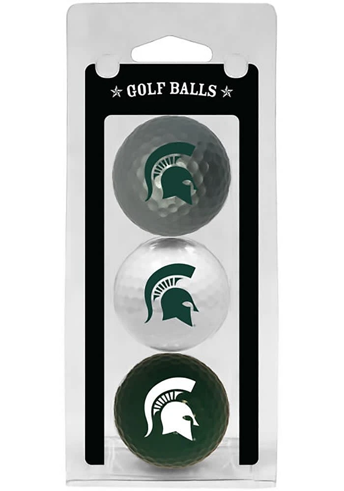 Michigan State Spartans 3 Pack Design Golf Balls