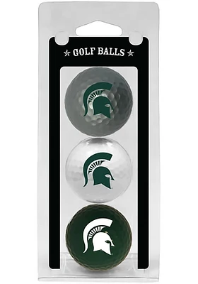 Michigan State Spartans 3 Pack Design Golf Balls