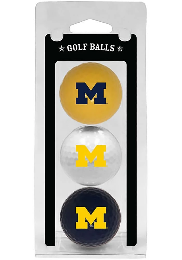 Michigan Wolverines 3 Pack Style Golf Balls