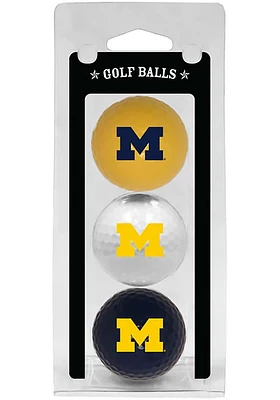Michigan Wolverines 3 Pack Style Golf Balls