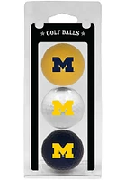 Michigan Wolverines 3 Pack Style Golf Balls