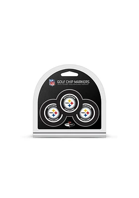 Pittsburgh Steelers 3 Pack Ball Marker Golf Ball Marker