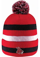 LogoFit Central Missouri Mules Black Primetime Striped Pom Mens Knit Hat