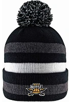 LogoFit Northern Kentucky Norse Black Primetime Striped Pom Mens Knit Hat