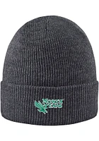LogoFit North Texas Mean Green Grey Northpole Cuffed Mens Knit Hat
