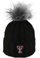 LogoFit Texas Tech Red Raiders Black Alps Pom Womens Knit Hat