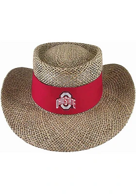 LogoFit Ohio State Buckeyes Brown Straw Mens Bucket Hat