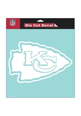 Kansas City Chiefs 8x8 White Auto Decal - White