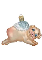 Cincinnati flying pig glass ornament Ornament