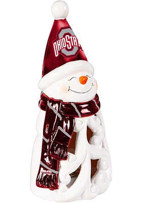 Ohio State Buckeyes 8" Snowman Decor