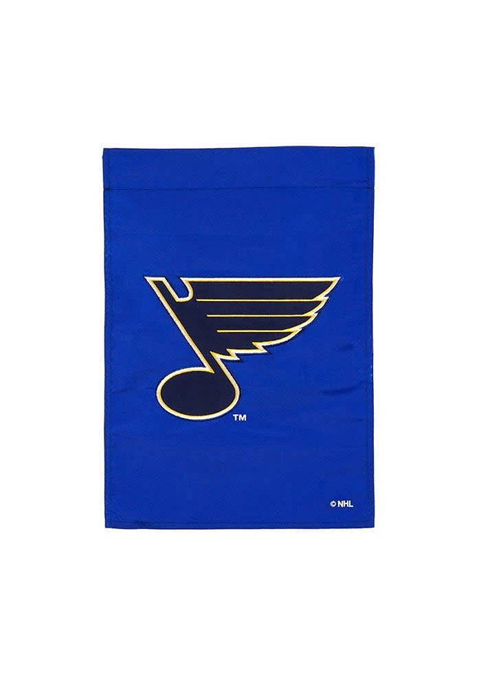 St Louis Blues 12x18 inch Applique Garden Flag