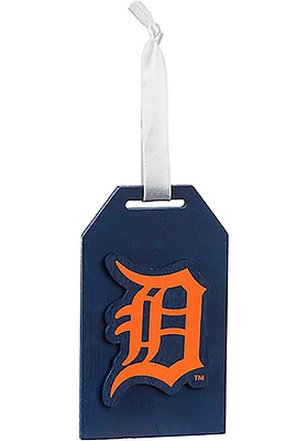 Detroit Tigers Tag Ornament - Blue