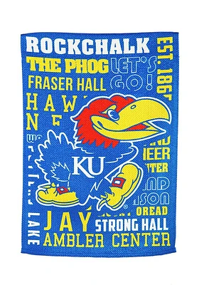 Kansas Jayhawks 12x18 inch Fan Favorite Garden Flag - Blue