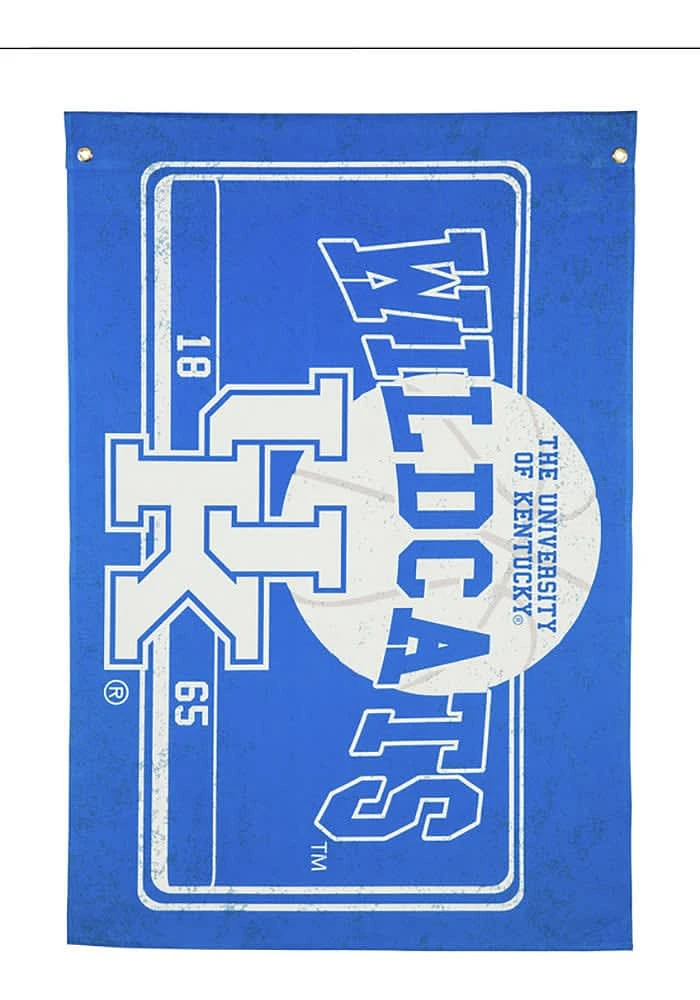 Kentucky Wildcats 3x5 ft Linen Estate Blue Silk Screen Grommet Flag