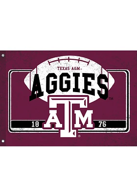 Texas A&M Aggies 3x5 ft Linen Estate Maroon Silk Screen Grommet Flag - Maroon