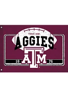 Texas A&M Aggies 3x5 ft Linen Estate Maroon Silk Screen Grommet Flag - Maroon