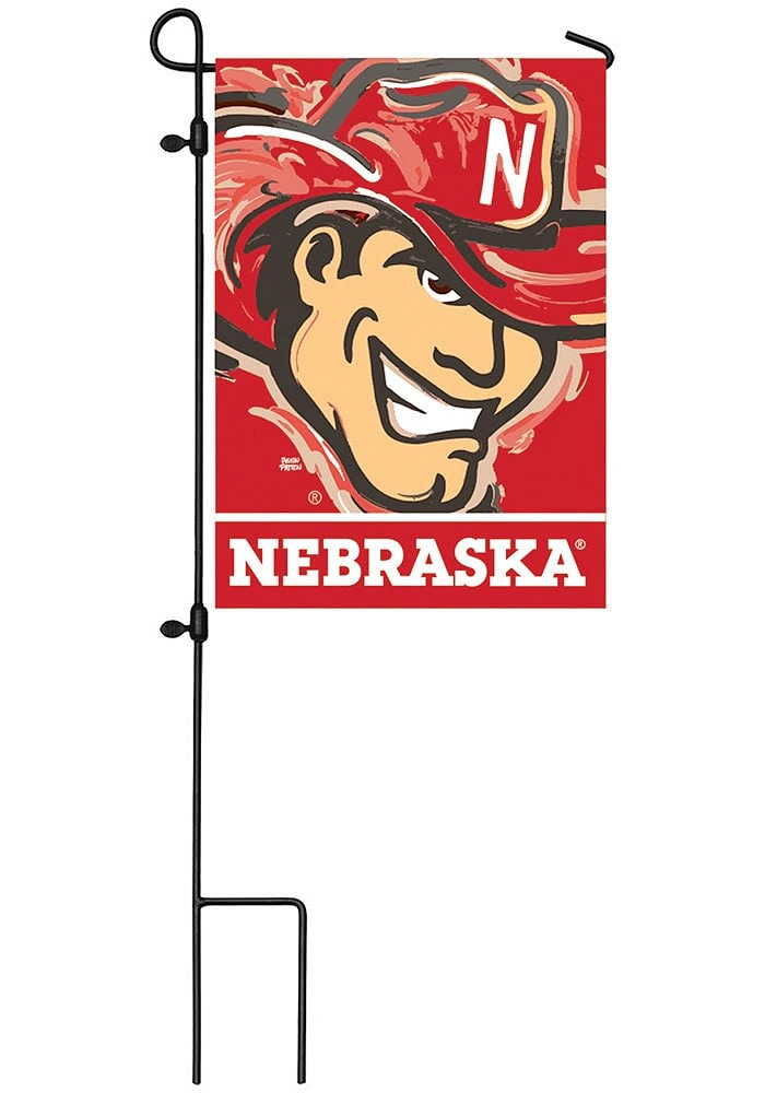 Nebraska Cornhuskers Justin Patten Garden Flag - Red