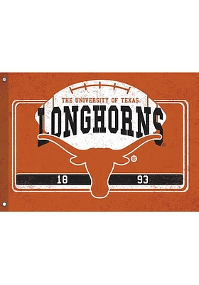 Texas Longhorns Estate Linen Burnt Orange Silk Screen Grommet Flag - Burnt Orange