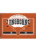 Texas Longhorns Estate Linen Burnt Orange Silk Screen Grommet Flag - Burnt Orange