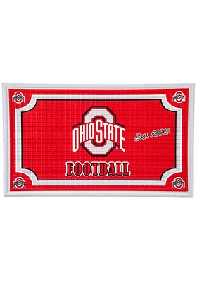 Ohio State Buckeyes Embossed Door Mat