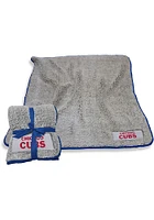 Chicago Cubs Frosty Sherpa Fleece Blanket - Grey