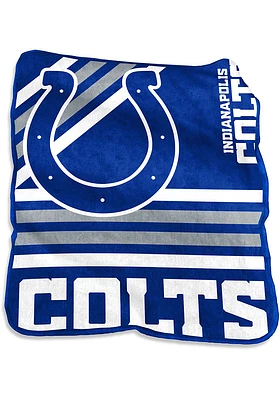 Indianapolis Colts Logo Raschel Throw Blanket - Blue