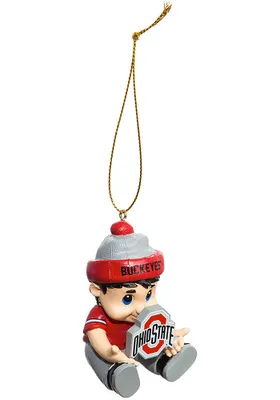 Ohio State Buckeyes Lil Fan Ornament - Red