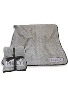 Philadelphia Frosty Sherpa Fleece Blanket - Grey