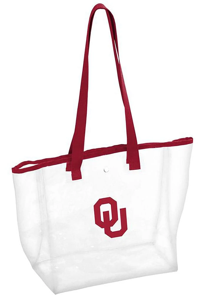 Logo Brands Oklahoma Sooners Crimson Logo Clear Bag