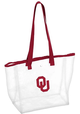 Logo Brands Oklahoma Sooners Crimson Logo Clear Bag