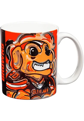Cleveland Browns Justin Patten 11 oz Ceramic Mug - Orange