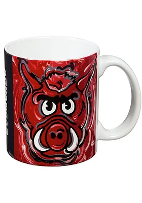 Arkansas Razorbacks Justin Patten 11 oz Ceramic Mug - Red