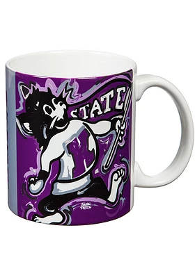 K-State Wildcats Justin Patten 11 oz Ceramic Mug - Purple