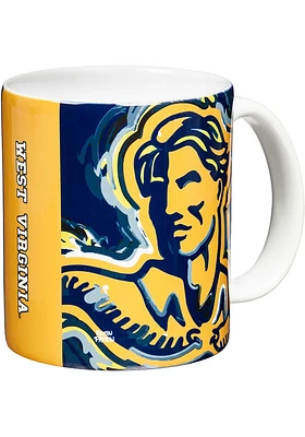 West Virginia Mountaineers Justin Patten 11 oz Ceramic Mug - Yellow