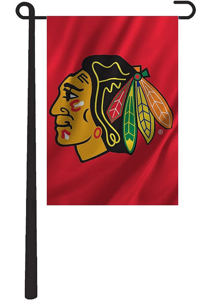 Chicago Blackhawks 12.5x18 Applique Garden Flag - Red