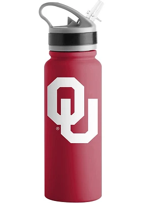 Oklahoma Sooners 25oz Flip Top Stainless Steel Bottle - Red