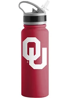 Oklahoma Sooners 25oz Flip Top Stainless Steel Bottle - Red